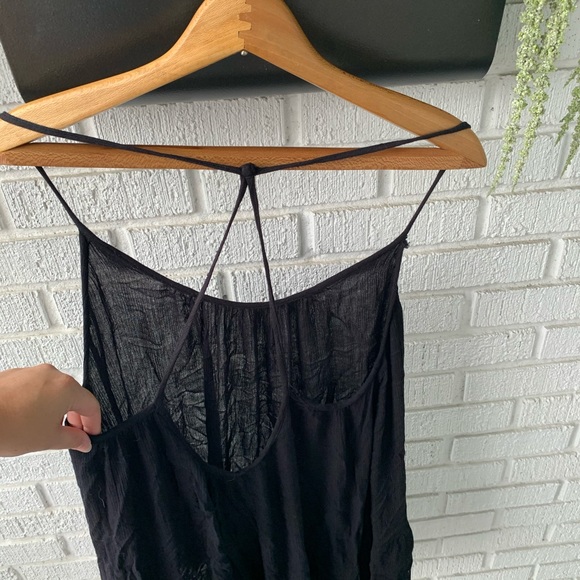 Urban Outfitters Black Thin Racerback Tank Top XSP - Picture 6 of 10